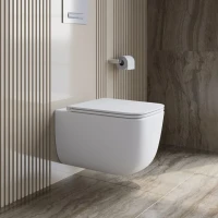 Унитаз подвесной BelBagno Luce BB076CH-TOR/SC безободковый, глянцевый белый, сиденье soft close