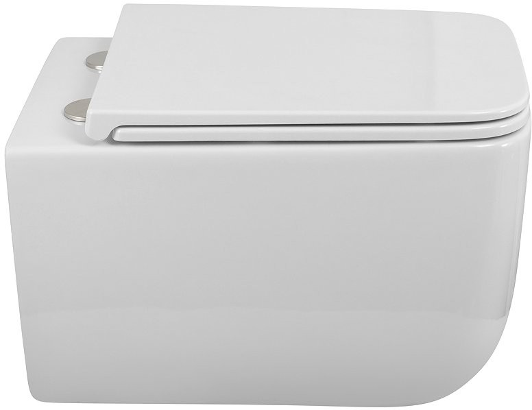 Унитаз подвесной BelBagno Luce BB076CH-TOR/SC безободковый, глянцевый белый, сиденье soft close