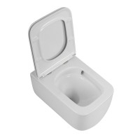 Унитаз подвесной BelBagno Luce BB076CH-TOR/SC безободковый, глянцевый белый, сиденье soft close