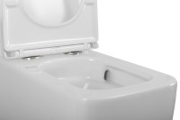 Унитаз подвесной BelBagno Luce BB076CH-TOR/SC безободковый, глянцевый белый, сиденье soft close
