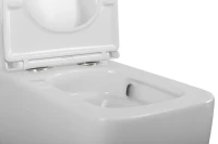 Унитаз подвесной BelBagno Luce BB076CH-TOR/SC безободковый, глянцевый белый, сиденье soft close