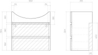 Тумба под раковину Vigo Wing 60 белая матовая, 2 ящика