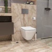 Унитаз подвесной Teymi Kati T40701 с микрофлитом, безободковый, белый