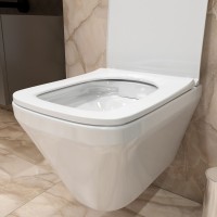 Унитаз подвесной Teymi Kati T40701 с микрофлитом, безободковый, белый