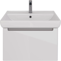 Тумба с раковиной Lemark Buno mini 70 белая глянцевая, 1 ящик