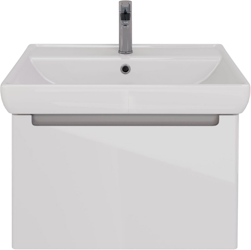 Тумба с раковиной Lemark Buno mini 70 белая глянцевая, 1 ящик