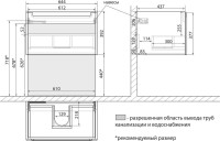 Тумба с раковиной Lemark Buno mini 70 белая глянцевая, 1 ящик