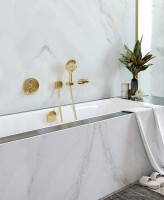 Термостатический смеситель встраиваемый Hansgrohe Ecostat S 15758990 для душа, полированное золото