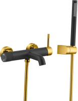 Смеситель для ванны с душем Boheme Uno 463-BG black gold