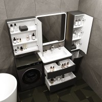 Мебель для ванной комнаты Style Line Бергамо Мини 80 Люкс Plus напольная, антискрейтч черная