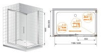 Душевой уголок Cezares Premier Soft W AH1 120/90 C Cr IV