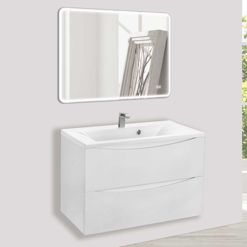 Мебель для ванной комнаты Vincea Mia 75 белая глянцевая