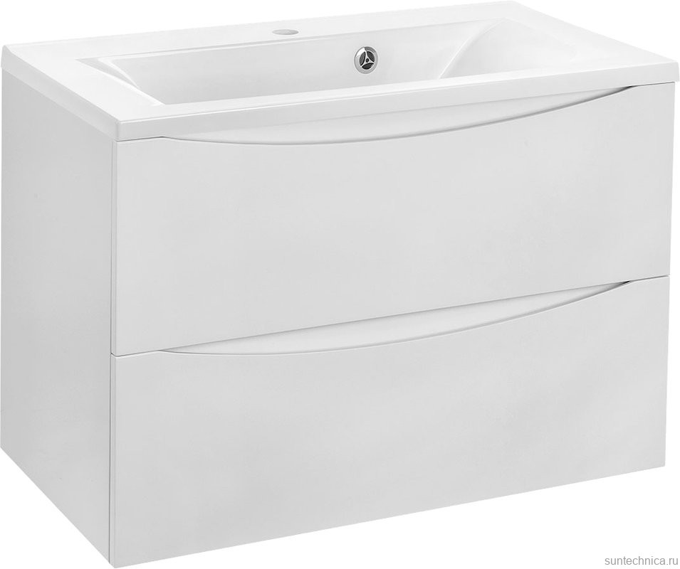 Мебель для ванной комнаты Vincea Mia 75 белая глянцевая