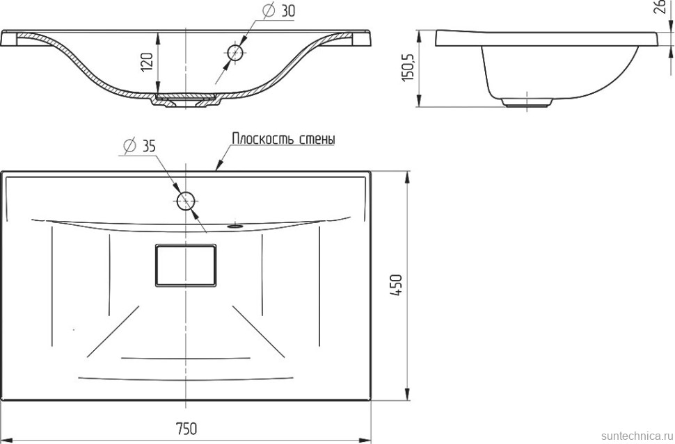 Мебель для ванной комнаты Vincea Mia 75 белая глянцевая