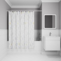 Штора для ванной IDDIS Base BF02P18i11 180х200, цветы