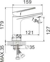 Смеситель для раковины BELZ B10533 хром