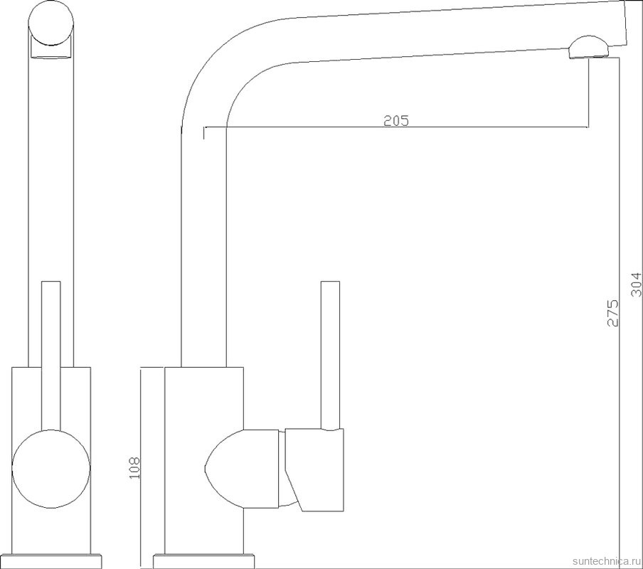 Смеситель для кухни Seaman Eco Glasgow SSN-3028S