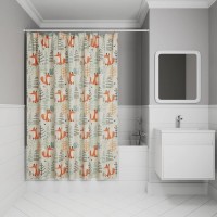 Штора для ванной IDDIS Base BA04P18i11 180х200, зеленая