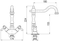 Смеситель для кухни Rav Slezak Morava MK520.5/8SM бронза