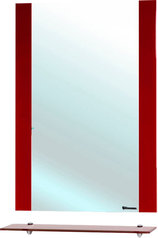 Зеркало Bellezza Рокко 50 красное, с полкой