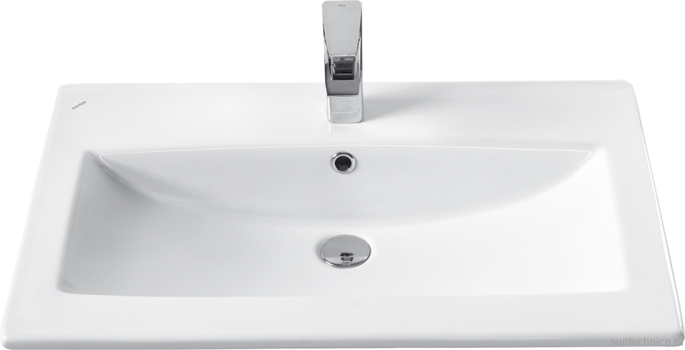 Тумба с раковиной AQUATON Бостон 75 дуб эврика, белая глянцевая, раковина Элина 75