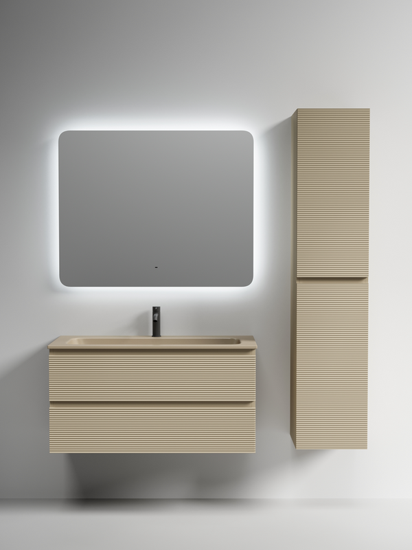 Тумба с раковиной Sancos Folk 100 подвесная, капучино