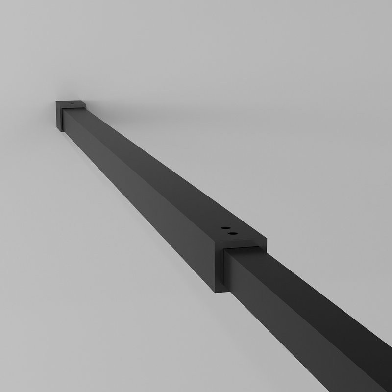 Душевая перегородка Niagara Nova NG-680-12BLACK 120х195, профиль матовый черный, стекло прозрачное с рисунком