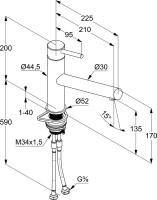 Смеситель для кухни Kludi Steel 44850F860