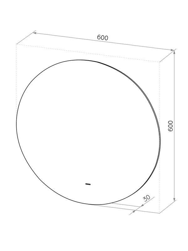 Зеркало круглое CONTINENT Led Ajour 60 см, сенсорное, с подсветкой