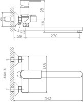Универсальный смеситель Haiba HB505-8 HB22505-8