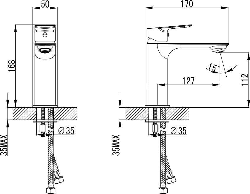 Смеситель для раковины STWORKI Рандерс S19010CR хром