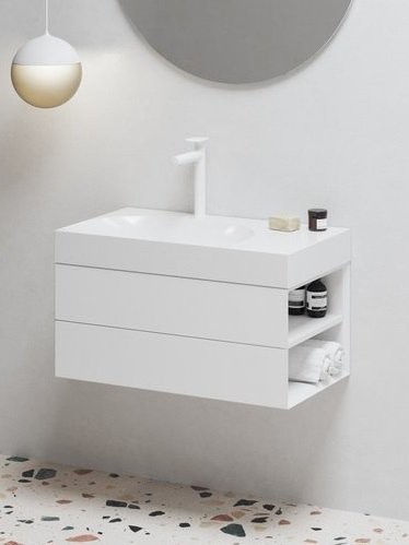 Тумба под раковину без столешницы Ravak Lite SD 80 R глянцевая белая