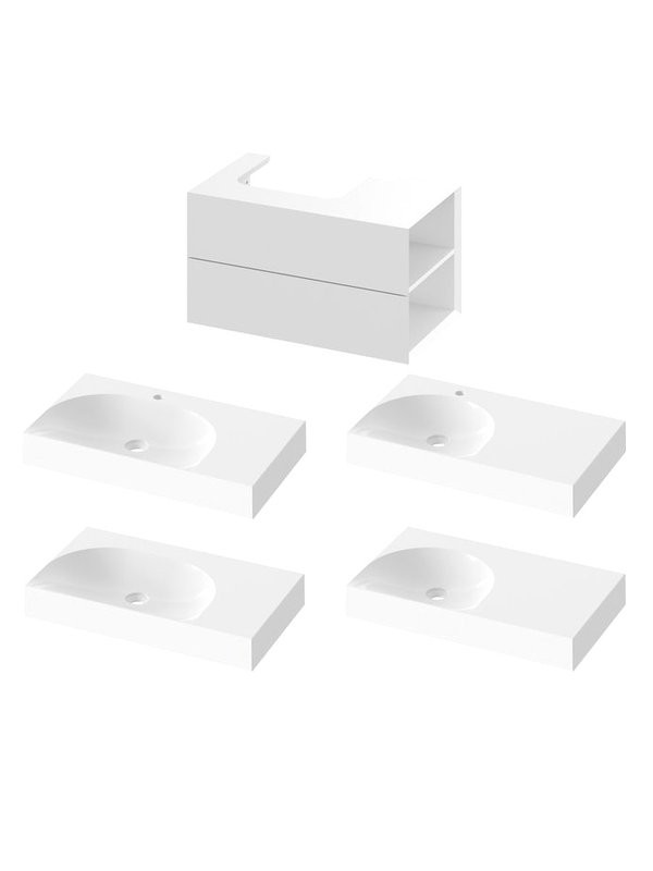 Тумба под раковину без столешницы Ravak Lite SD 80 R глянцевая белая