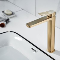 Смеситель для раковины Shevanik S9911G золотой сатин