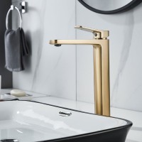 Смеситель для раковины Shevanik S9911G золотой сатин