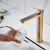 Смеситель для раковины Shevanik S9911G золотой сатин