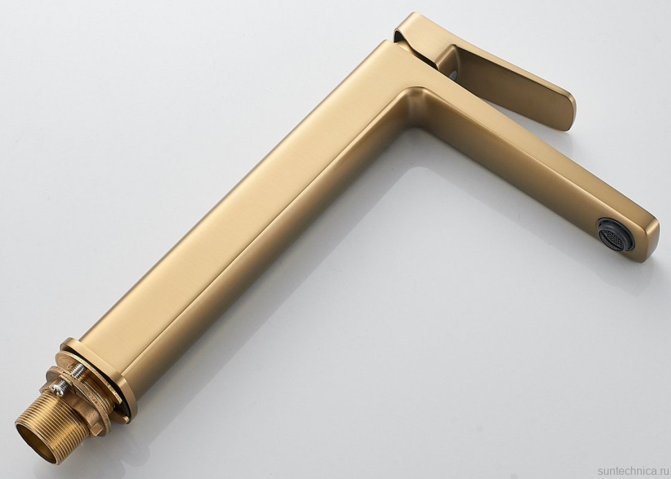 Смеситель для раковины Shevanik S9911G золотой сатин