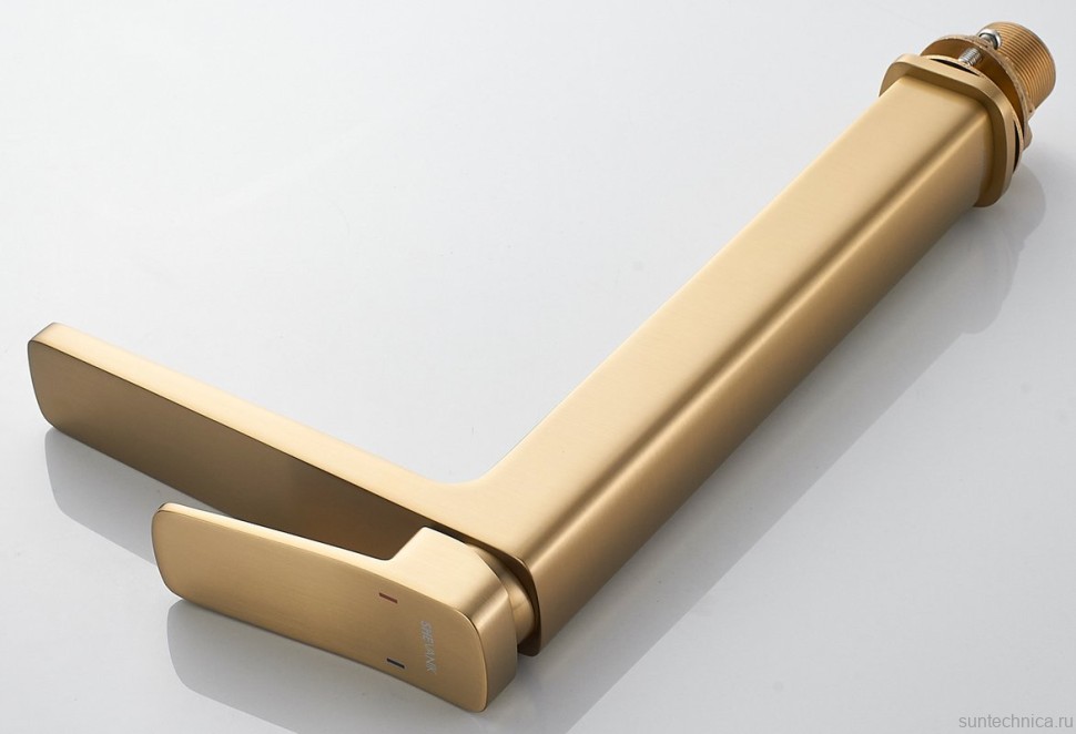 Смеситель для раковины Shevanik S9911G золотой сатин