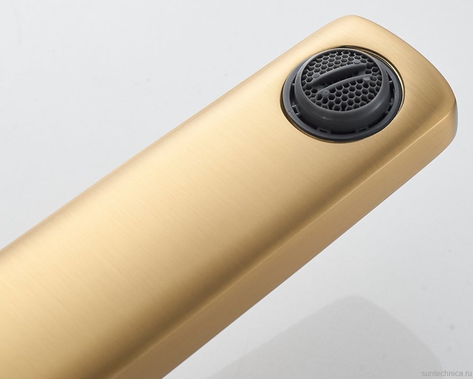 Смеситель для раковины Shevanik S9911G золотой сатин