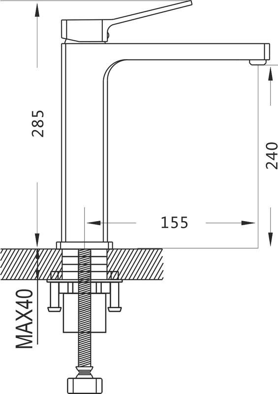 Смеситель для раковины Shevanik S9911G золотой сатин