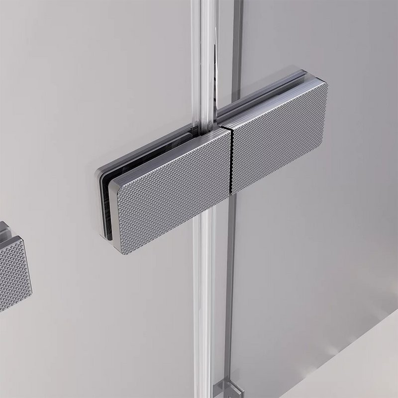 Душевой уголок Veconi Premium Alassio SP GR 130х90, профиль брашированный графит, стекло прозрачное