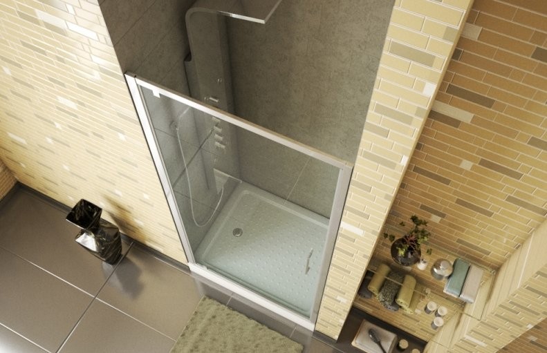 Душевая дверь в нишу Bravat Line BD100.4111A 100x200, распашная