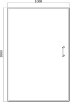 Душевая дверь в нишу Bravat Line BD100.4111A 100x200, распашная