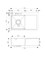 Мойка кухонная РМС MRK-7851G L золотая