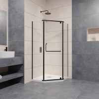 Душевой уголок RGW Passage PA-081B 100х100, профиль черный, стекло прозрачное