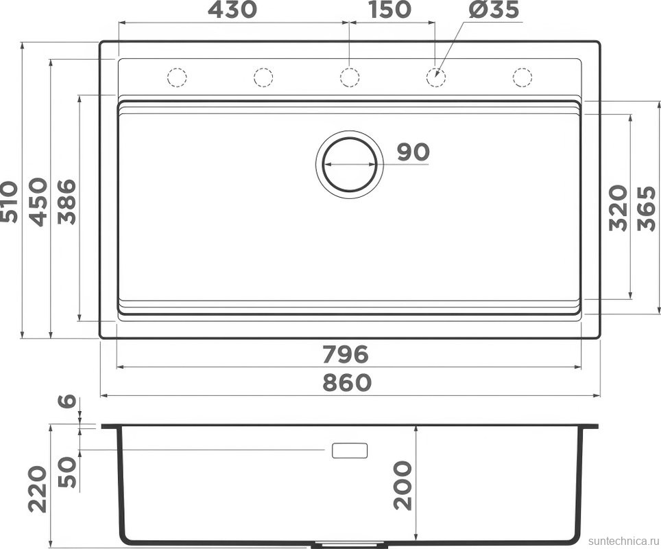 Комплект Мойка Omoikiri Kitagawa 86-LB белая + Измельчитель Nagare slim 1250