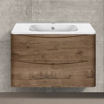 Тумба под раковину Vincea Paola 80, подвесная, дуб винтаж