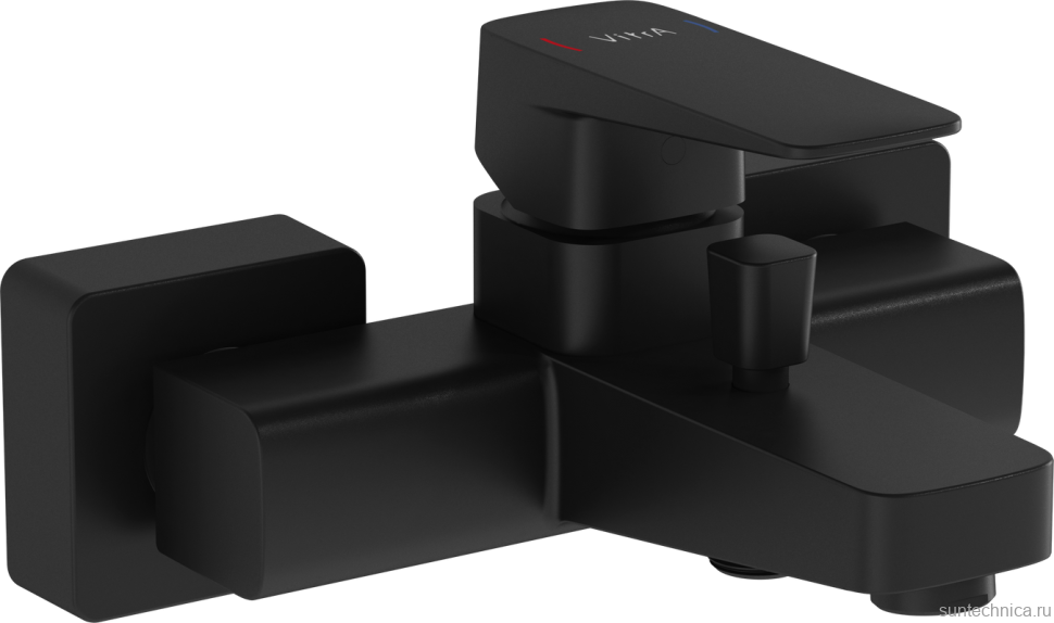 Смеситель для ванны с душем VitrA Root Square A4273736EXP черный