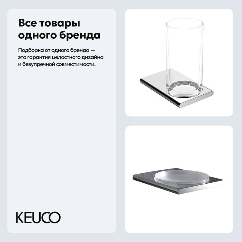 Набор Стакан Keuco Edition 400 11550019000 + Мыльница 11555019000