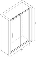 Душевой уголок RGW Classic CL-48B+70 см (98,5x101,5)x70x185 профиль черный, стекло прозрачное